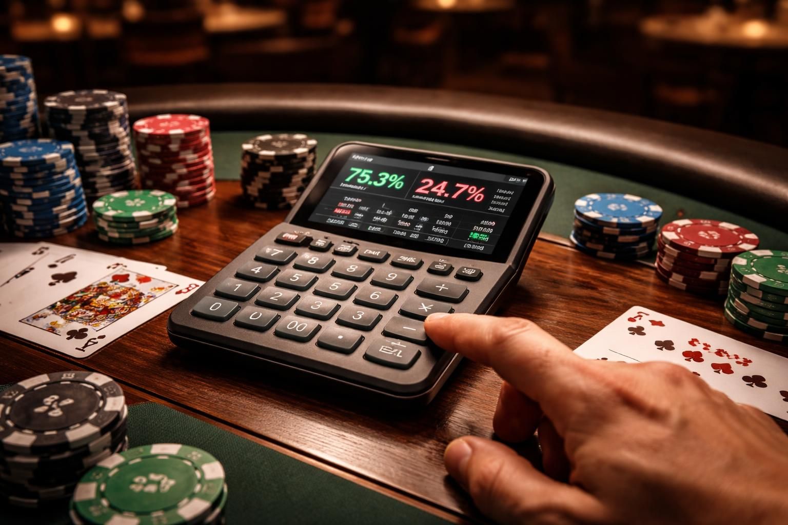Calculatrice de poker : l&rsquo;outil indispensable pour évaluer vos chances de gain